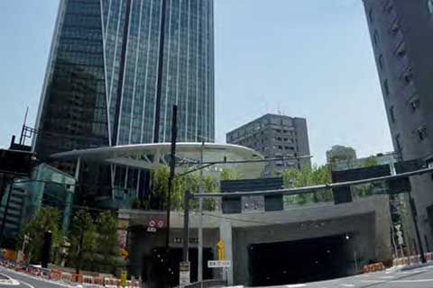 環状二号線 築地虎ノ門トンネル出口